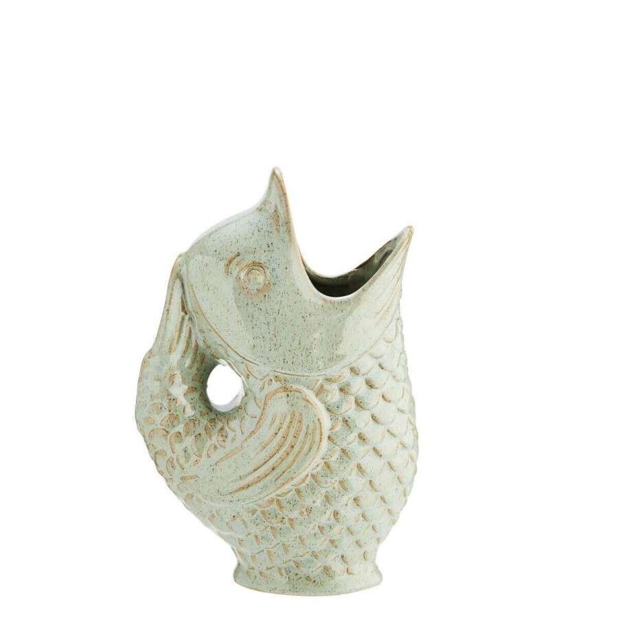 Ceramic Green Fish Vase Acc for the Home