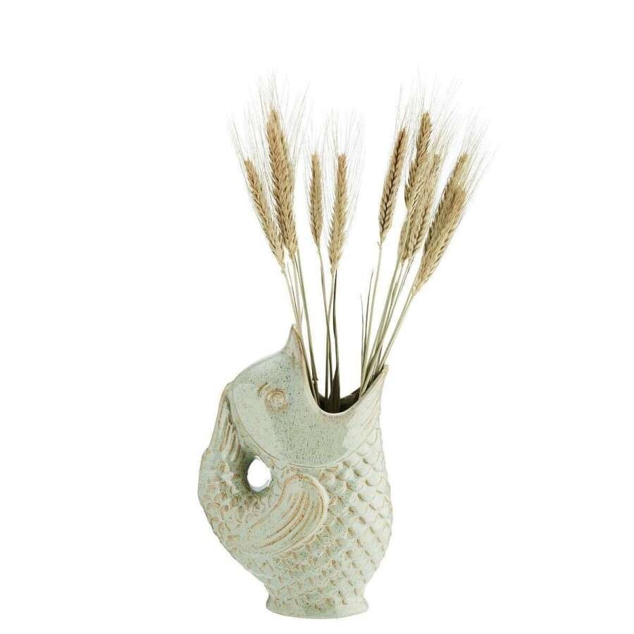 Ceramic Green Fish Vase Acc for the Home