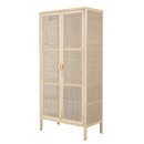 Bloomingville Mariana Pine And Rattan Wardrobe from Accessories for the Home