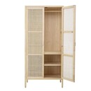 Bloomingville Mariana Pine And Rattan Wardrobe from Accessories for the Home