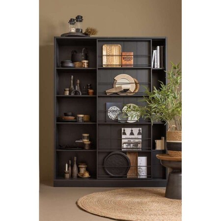 Woood Swing Black Display Cabinet with Sliding Door from Accessories for the Home 2