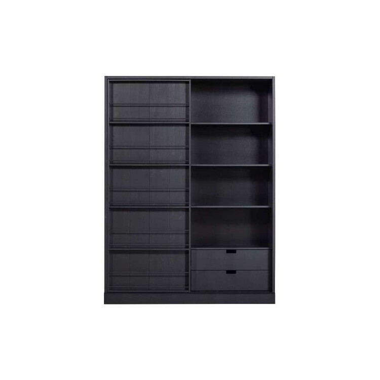 Woood Swing Black Display Cabinet with Sliding Door from Accessories for the Home Woood Swing Black Display Cabinet with Sliding Door from Accessories for the Home