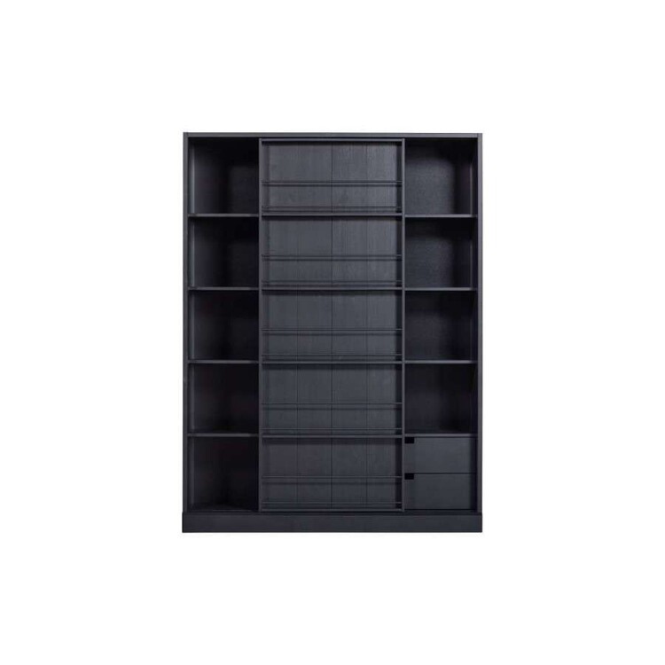 Woood Swing Black Display Cabinet with Sliding Door from Accessories for the Home Woood Swing Black Display Cabinet with Sliding Door from Accessories for the Home