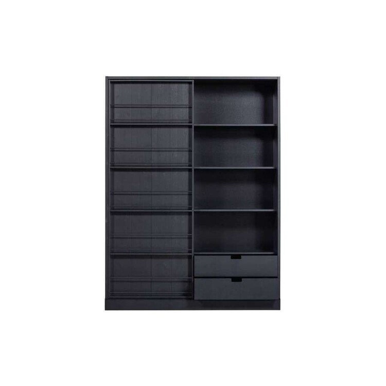 Woood Swing Black Display Cabinet with Sliding Door from Accessories for the Home Woood Swing Black Display Cabinet with Sliding Door from Accessories for the Home