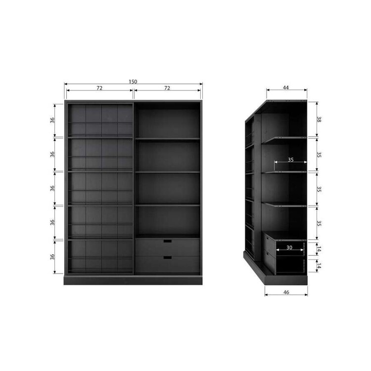 Woood Swing Black Display Cabinet with Sliding Door from Accessories for the Home Woood Swing Black Display Cabinet with Sliding Door from Accessories for the Home