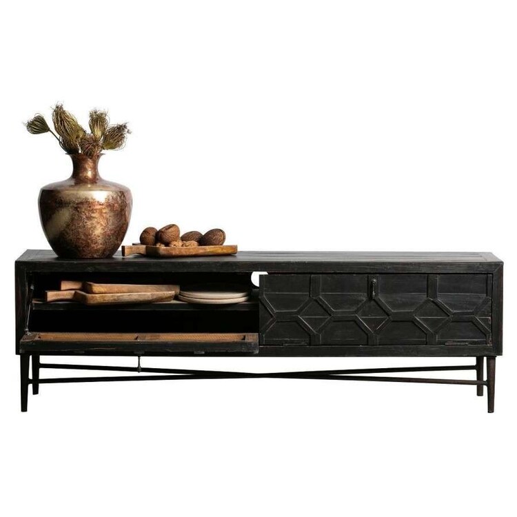 BePureHome Bequest Black Wood Media Cabinet from Accessories for the Home BePureHome Bequest Black Wood Media Cabinet from Accessories for the Home
