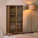 Ranchi Tall Iron Cabinet in Antique Brass from Accessories for the Home