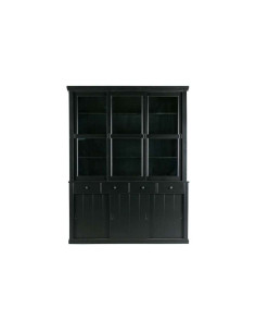 Lagos Black Pine Wood Display Cabinet from Accessories for the Home