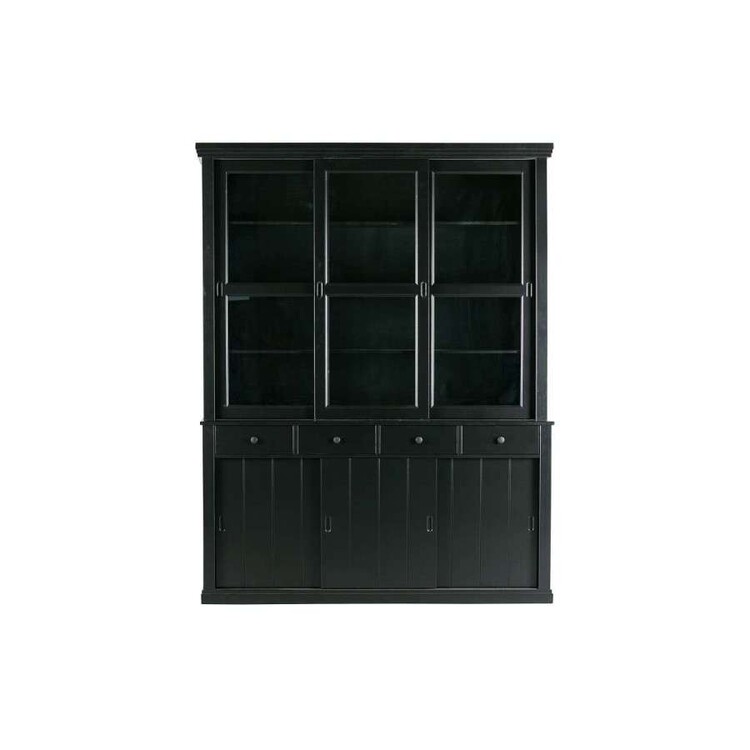 Lagos Black Pine Wood Display Cabinet from Accessories for the Home Lagos Black Pine Wood Display Cabinet from Accessories for the Home