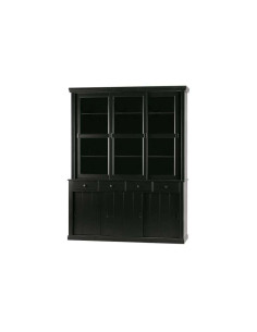 Lagos Black Pine Wood Display Cabinet from Accessories for the Home