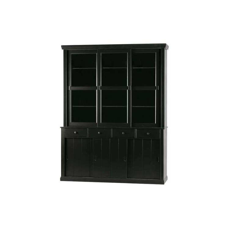 Lagos Black Pine Wood Display Cabinet from Accessories for the Home Lagos Black Pine Wood Display Cabinet from Accessories for the Home