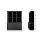 Lagos Black Pine Wood Display Cabinet from Accessories for the Home