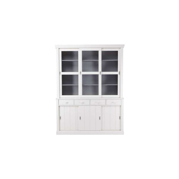 Lagos White Pine Wood Display Cabinet from Accessories for the Home