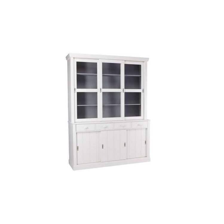 Lagos White Pine Wood Display Cabinet from Accessories for the Home