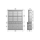 Lagos White Pine Wood Display Cabinet from Accessories for the Home