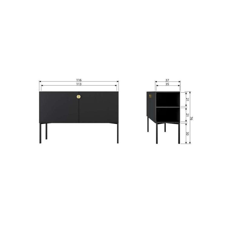 Hero Black Wood Storage Console Accessories for the Home