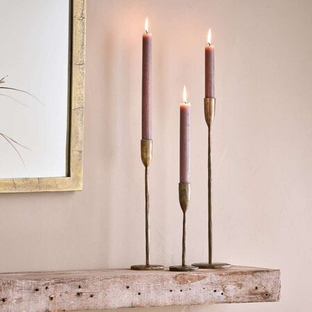 Mbata Antique Brass Candlestick- Small, Medium or Large from Accessories for the Home 2