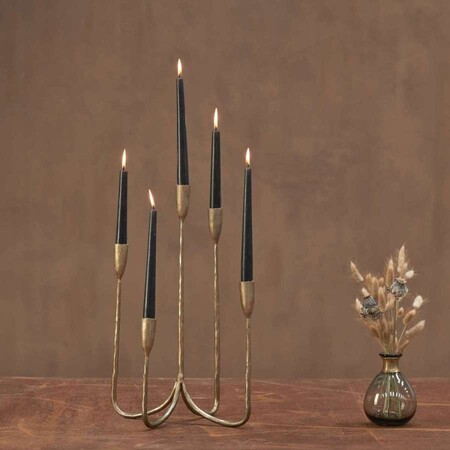 Mbata Antique Brass Cluster Candelabra from Accessories for the Home