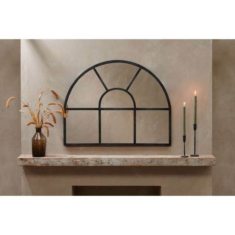 Imoma Black Overmantel Mirror from Accessories for the Home Imoma Black Overmantel Mirror from Accessories for the Home