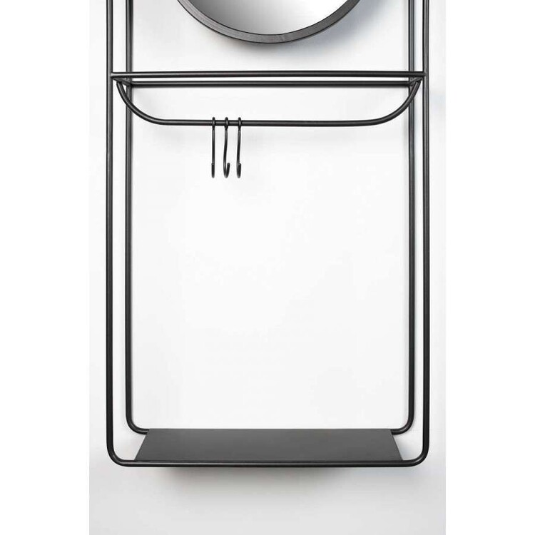 Duco Wall Rack With Mirror from Accessories for the Home Duco Wall Rack With Mirror from Accessories for the Home