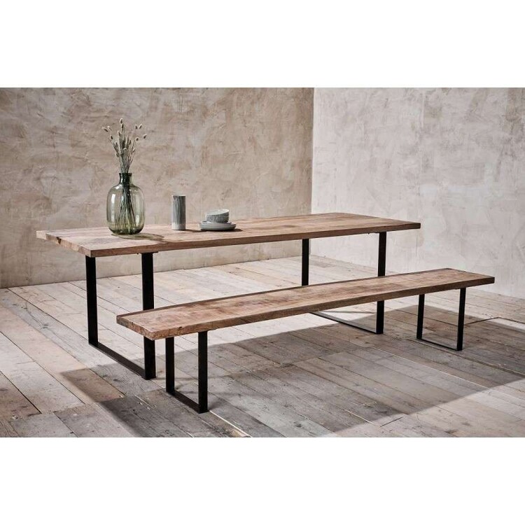 mango wood dining table and bench