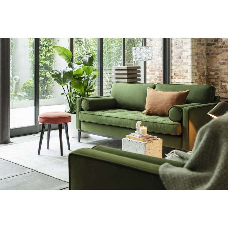 Swyft Model 02 Velvet 3 Seater Sofa- Vine Swyft Model 02 Velvet 3 Seater Sofa- Vine