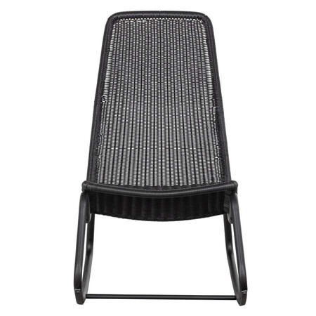 Garden rocking chair made from black rattan 2