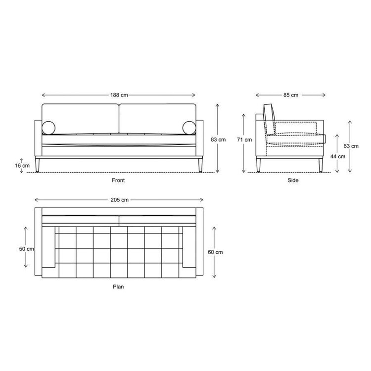 Swyft Model 02 Three Seater Sofa in Linen from Accessories for the Home Swyft Model 02 Three Seater Sofa in Linen from Accessories for the Home