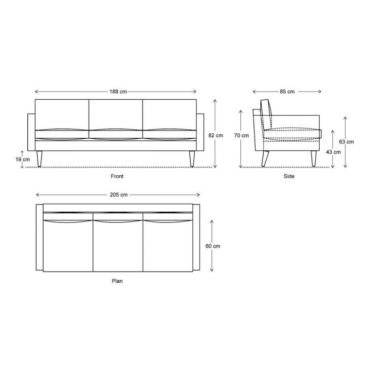 Swyft Model 01 Three Seater Sofa in Linen from Accessories for the Home Swyft Model 01 Three Seater Sofa in Linen from Accessories for the Home