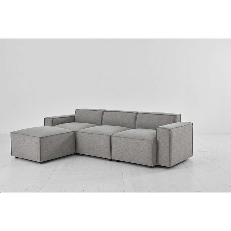 Swyft Model 03 Three Seater Left Chaise in Linen from Accessories for the Home