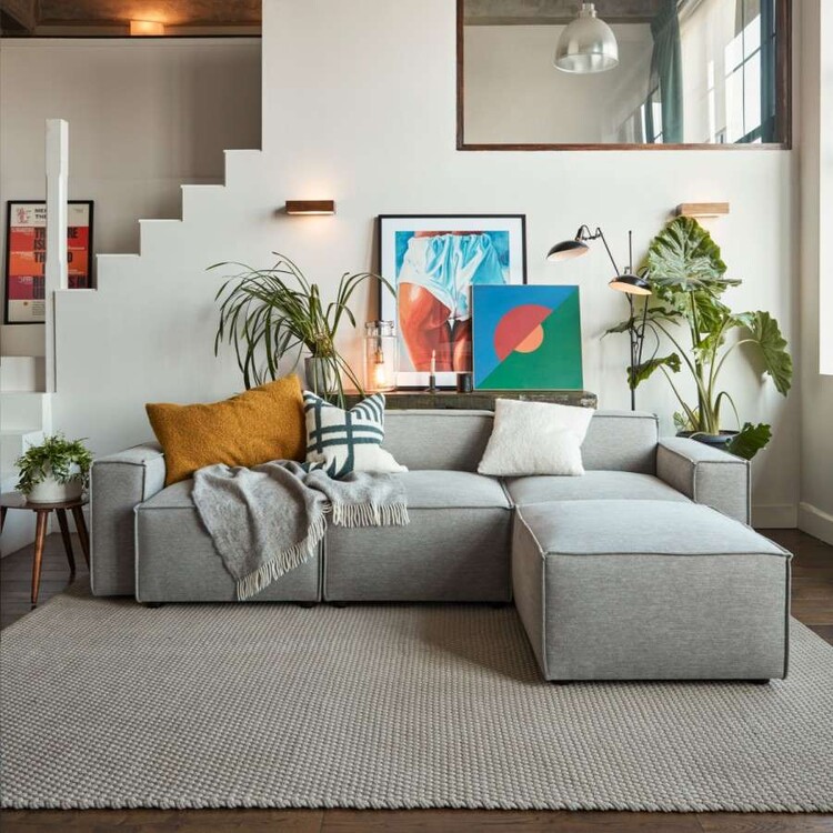 Swyft Model 03 Three Seater Left Chaise in Linen from Accessories for the Home