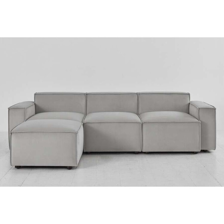 Swyft Model 03 Three Seater Left Chaise in Velvet from Accessories for the Home Swyft Model 03 Three Seater Left Chaise in Velvet from Accessories for the Home