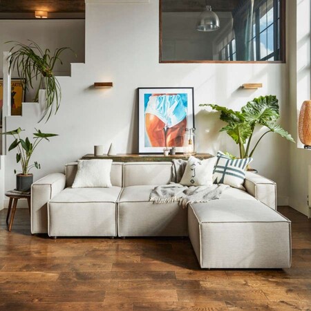 Swyft Model 03 Three Seater Right Chaise in Linen from Accessories for the Home