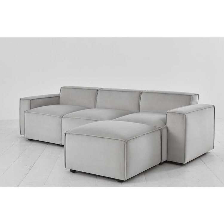 Swyft Model 03 Three Seater Right Chaise in Velvet from Accessories for the Home