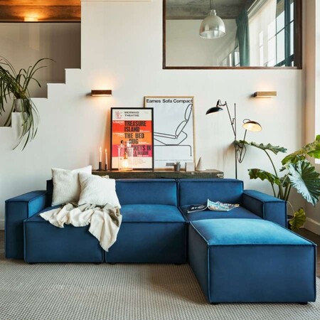 Swyft Model 03 Three Seater Right Chaise in Velvet from Accessories for the Home