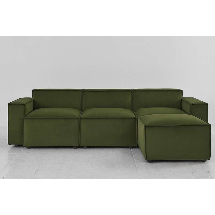 Swyft Model 03 Three Seater Right Chaise in Velvet from Accessories for the Home Swyft Model 03 Three Seater Right Chaise in Velvet from Accessories for the Home