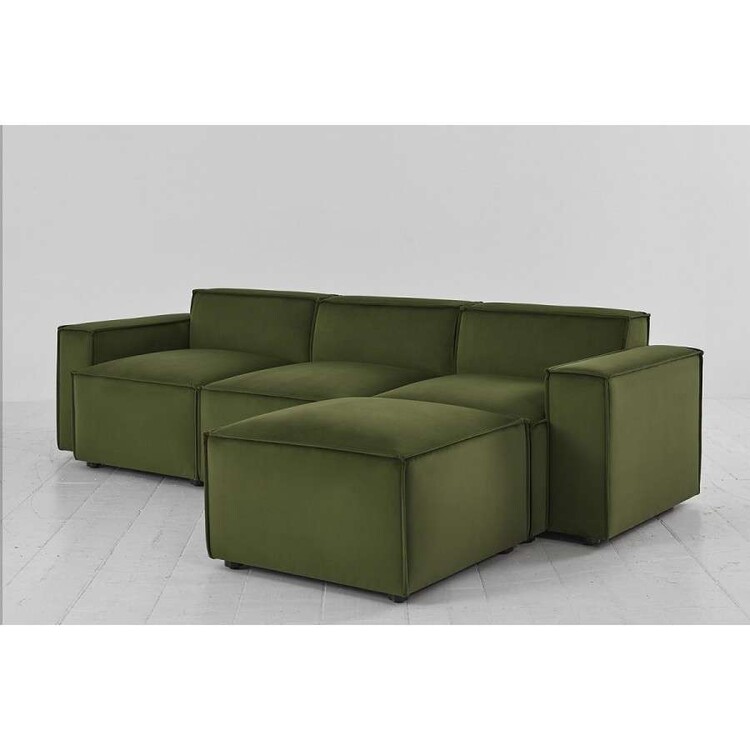 Swyft Model 03 Three Seater Right Chaise in Velvet from Accessories for the Home Swyft Model 03 Three Seater Right Chaise in Velvet from Accessories for the Home