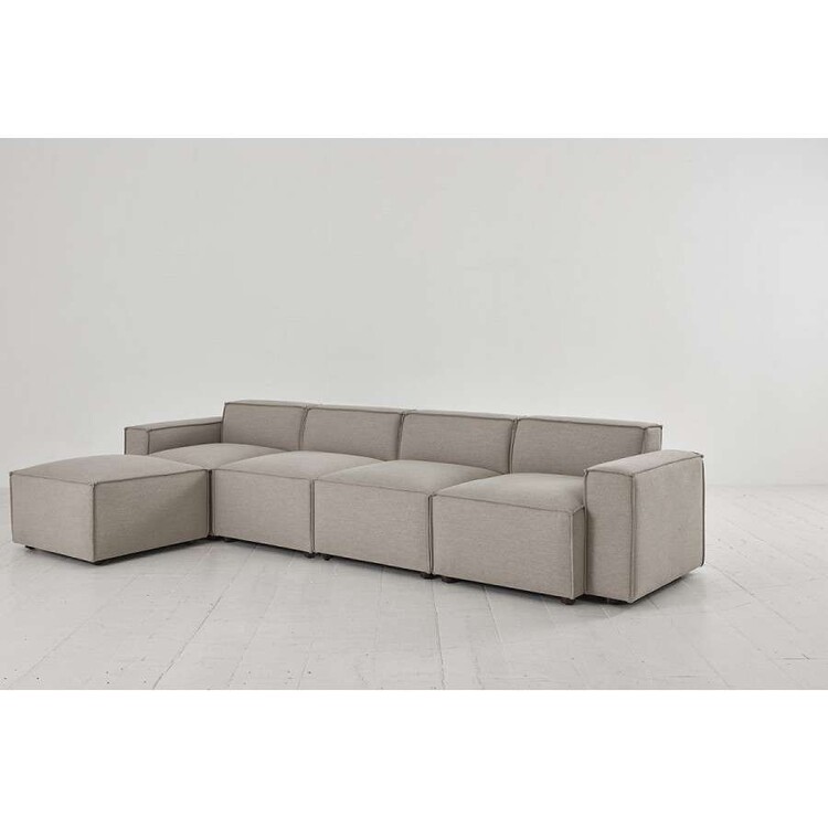 Swyft Model 03 Four Seater Left Chaise in Linen from Accessories for the Home Swyft Model 03 Four Seater Left Chaise in Linen from Accessories for the Home