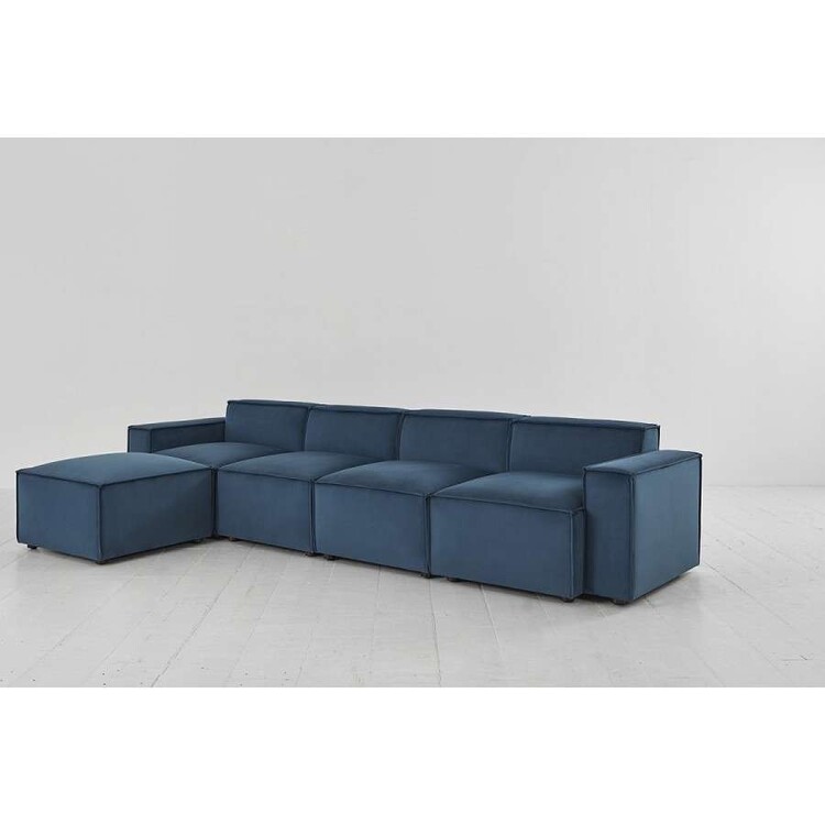 Swyft Model 03 Four Seater Left Chaise in Velvet from Accessories for the Home Swyft Model 03 Four Seater Left Chaise in Velvet from Accessories for the Home