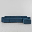 Swyft Model 03 Four Seater Right Chaise in Velvet from Accessories for the Home