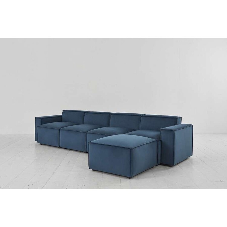 Swyft Model 03 Four Seater Right Chaise in Velvet from Accessories for the Home