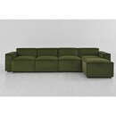 Swyft Model 03 Four Seater Right Chaise in Velvet from Accessories for the Home