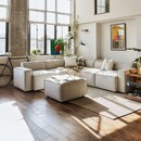 Swyft Model 03 Corner Sofa with Ottoman in Linen from Accessories for the Home