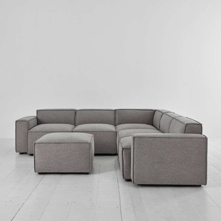 Swyft Model 03 Corner Sofa with Ottoman in Linen from Accessories for the Home Swyft Model 03 Corner Sofa with Ottoman in Linen from Accessories for the Home