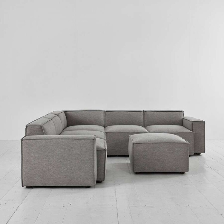 Swyft Model 03 Corner Sofa with Ottoman in Linen from Accessories for the Home Swyft Model 03 Corner Sofa with Ottoman in Linen from Accessories for the Home