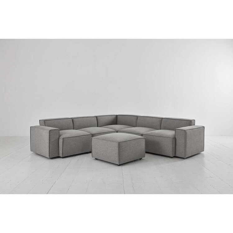 Swyft Model 03 Corner Sofa with Ottoman in Linen from Accessories for the Home Swyft Model 03 Corner Sofa with Ottoman in Linen from Accessories for the Home