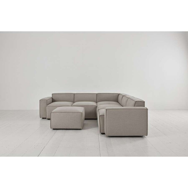 Swyft Model 03 Corner Sofa with Ottoman in Linen from Accessories for the Home Swyft Model 03 Corner Sofa with Ottoman in Linen from Accessories for the Home