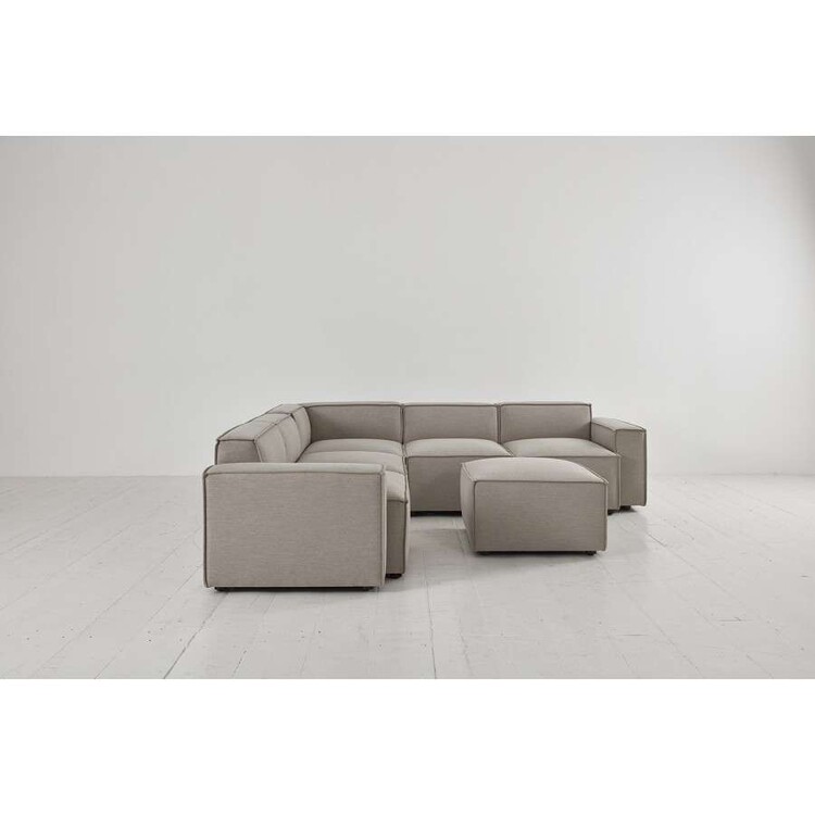 Swyft Model 03 Corner Sofa with Ottoman in Linen from Accessories for the Home Swyft Model 03 Corner Sofa with Ottoman in Linen from Accessories for the Home