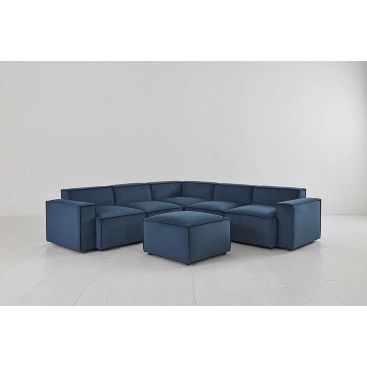 Swyft Model 03 Corner Sofa with Ottoman in Velvet from Accessories for the Home