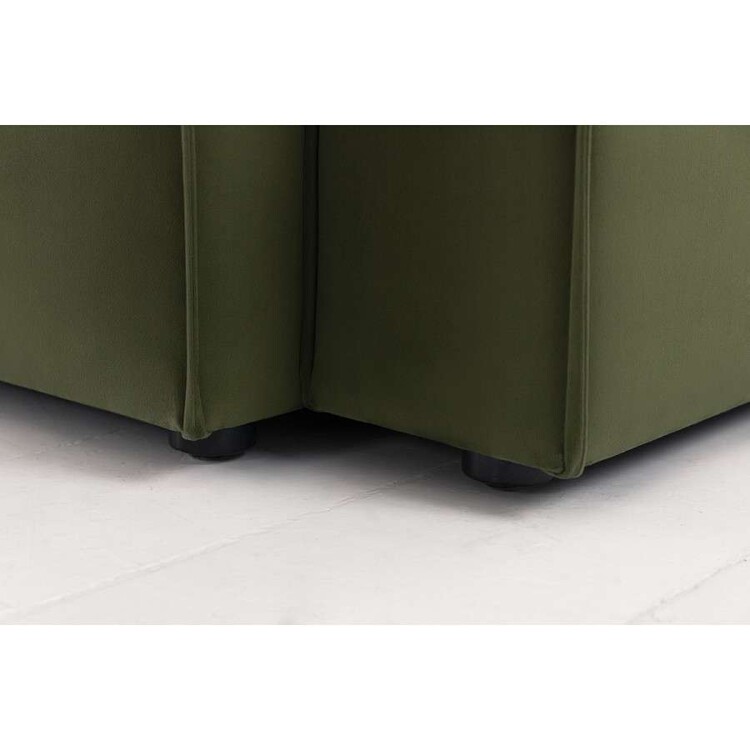 Swyft Model 03 Corner Sofa with Ottoman in Velvet from Accessories for the Home Swyft Model 03 Corner Sofa with Ottoman in Velvet from Accessories for the Home